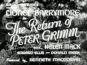 The Return of Peter Grimm title card