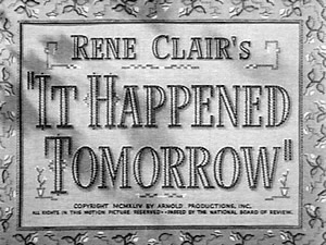 It Happened Tomorrow title card